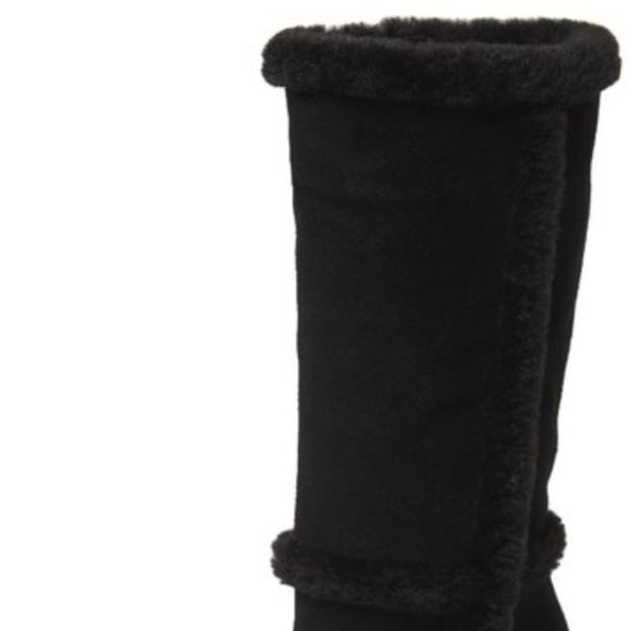 Sam Edelman Ilsa Faux Fur Suede Knee High Block Heel Boots Size 6 - Picture 8 of 9